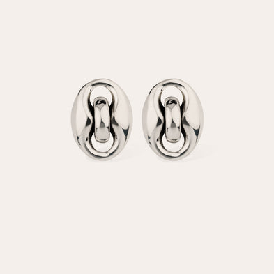 Boucles d'oreilles puces Cophea argentées