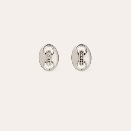 Boucles d'oreilles puces Cophea strass mini argentées