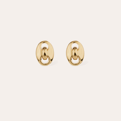 Cophea mini gold stud earrings