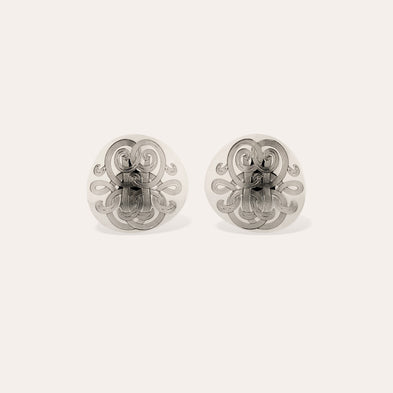Boucles d'oreilles puces Diva grand modèle argentées