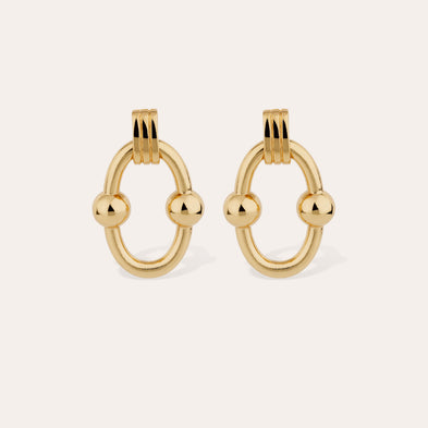 Boucles d'oreilles Rivage très grand modèle dorées