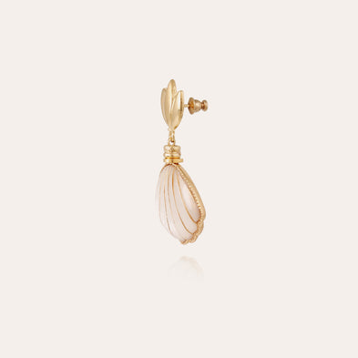 Sanibel gold earrings - White mother-of-pearl