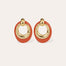 Boucles d'oreilles Selva petit modèle acetate dorées - Corail 