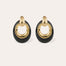 Boucles d'oreilles Selva grand modèle acetate - Noir