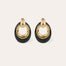 Boucles d'oreilles Selva petit modèle dorées - Noir