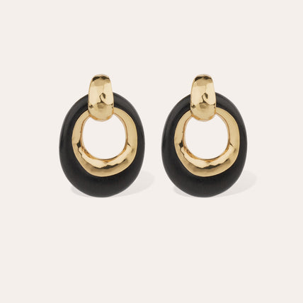 Boucles d'oreilles Selva dorées - Bois