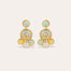 Boucles d'oreilles Sequin deux rangs dorées