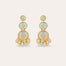Boucles d'oreilles Sequin trois rangs dorées