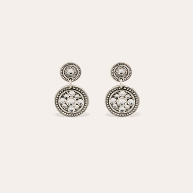 Sequin silver earrings