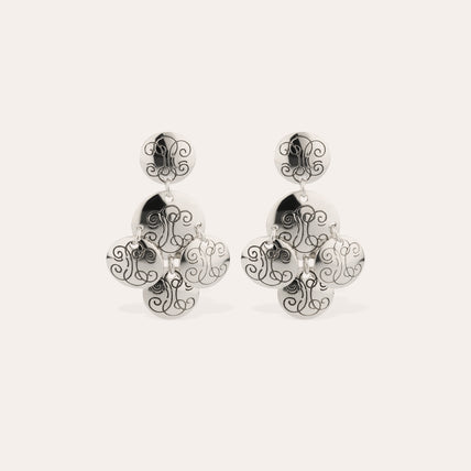 Boucles d'oreilles Sequin Diva argentées