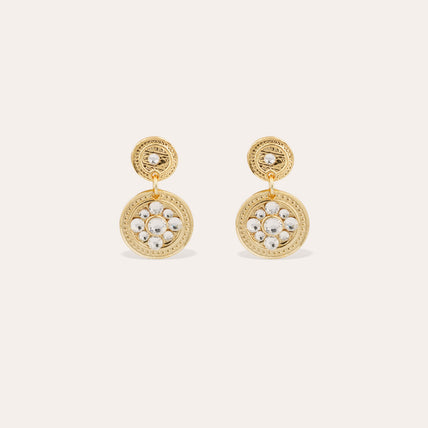 Sequin gold earrings