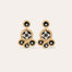 Boucles d'oreilles Sequin deux rangs dorées