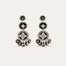Boucles d'oreilles Sequin trois rangs argentées 