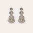 Boucles d'oreilles Sequin trois rangs argentées 