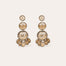 Boucles d'oreilles Sequin trois rangs argentées