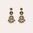 Boucles d'oreilles Sequin trois rangs dorées