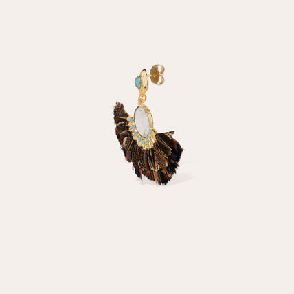 Boucles d'oreilles Serti Gaia dorées