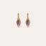 Serti Talisman gold earrings - Amethyst