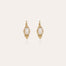 Serti Talisman gold earrings - White Mother-of-Pearl