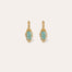 Serti Talisman gold earrings - Amazonite
