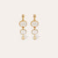 Boucles d'oreilles Silène petit modèle dorées - Nacre blanche & Cristal