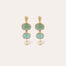 Boucles d'oreilles Silene petit modèle dorées - Serpentine & Turquoise