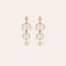 Boucles d'oreilles Silène petit modèle dorées - Cristal