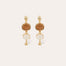 Boucles d'oreilles Silène petit modèle dorées - Bois & Nacre blanche