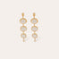 Boucles d'oreilles Silène nacre dorées - Nacre blanche