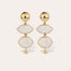 Boucles d'oreilles Silenza dorées - Opale blanche