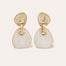 Silia large gold earrings - Crystal 