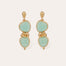Boucles d'oreilles Sirena dorées - Amazonite