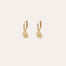 Boucles d'oreilles Tao Trèfle émail dorées 