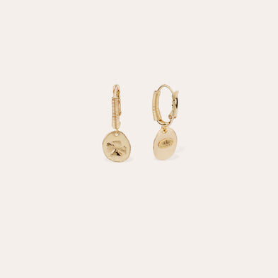 Tao Trèfle enamel gold earrings 