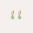 Boucles d'oreilles Tao Trèfle émail dorées