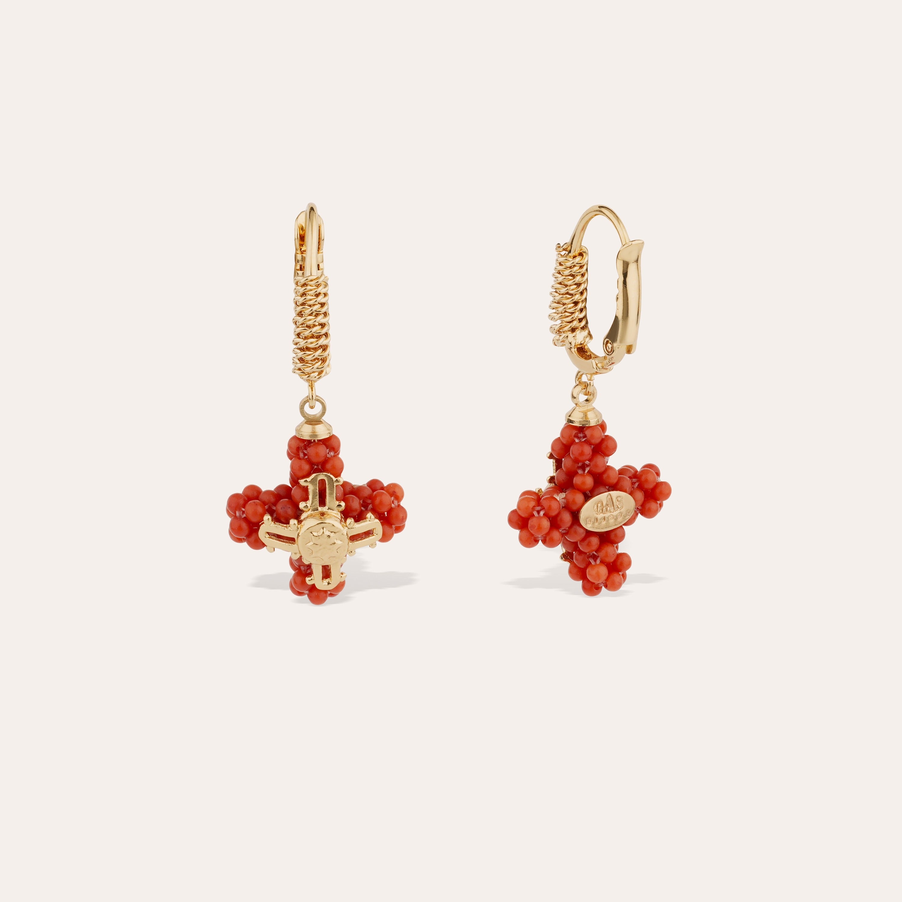 Tao Cross Pearl Earrings – Gas Bijoux