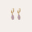 Boucles d'oreilles Tao Rainbow dorées - Améthyste