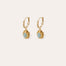 Boucles d'oreilles Tao Splash dorées - Quartz Bleu