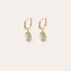 Boucles d'oreilles Tao Splash dorées - Nacre blanche