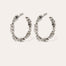 Trevise rhodium-finish hoop earrings