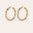 Trévise rhinestone gold hoop earrings 