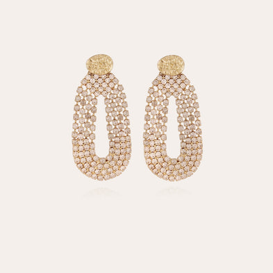 Trevise rhinestone gold earrings
