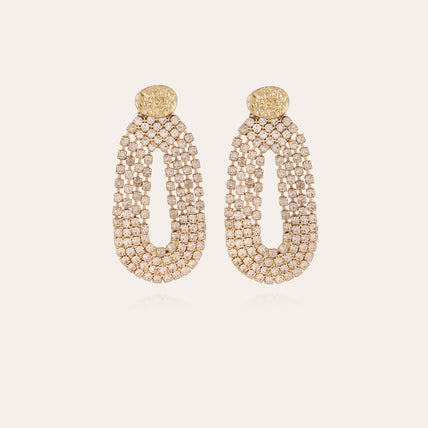 Boucles d'oreilles Trevise strass dorées