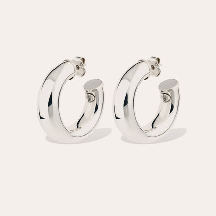 Boucles d'oreilles créoles Turner argentées