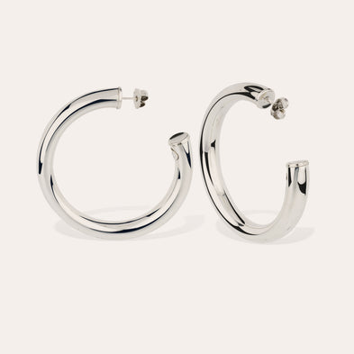 Boucles d'oreilles Turner grand modèle argentées