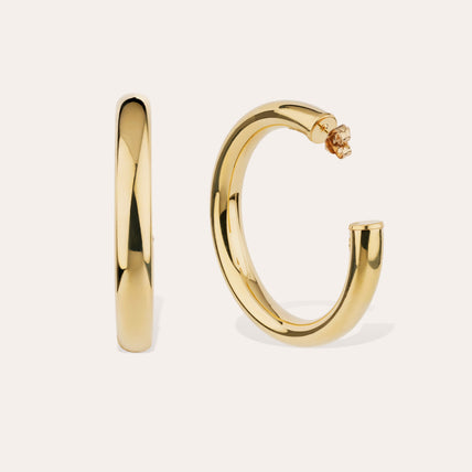 Turner large gold hoop earrings