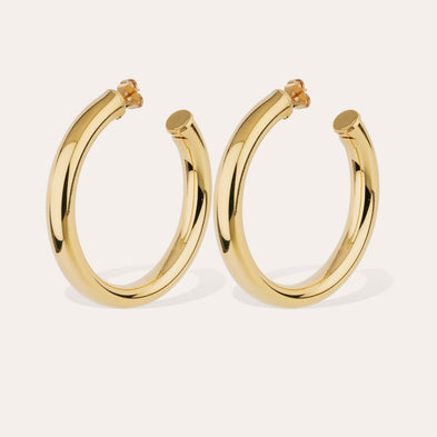 Boucles d'oreilles créoles Turner grand modèle dorées