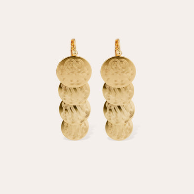 Boucles d'oreilles Very Diva quadruple petit modèle dorées