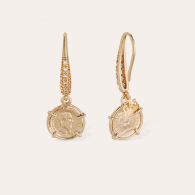 Boucles d'oreilles Yao Romana dorées