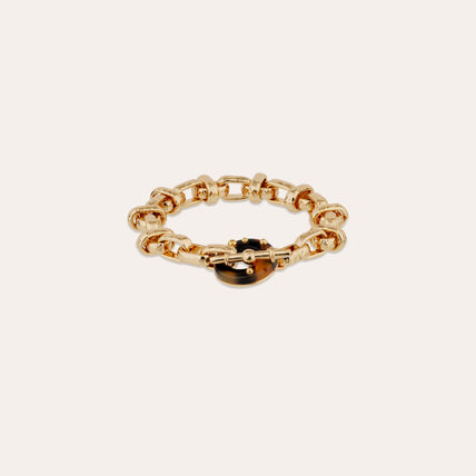 Bracelet Adrian acétate doré - Écaille